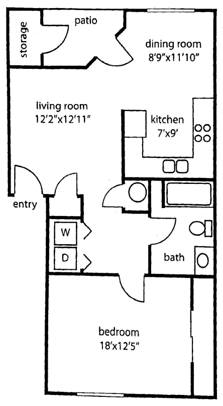 Avenue 66 | One Bedroom Floor Plan